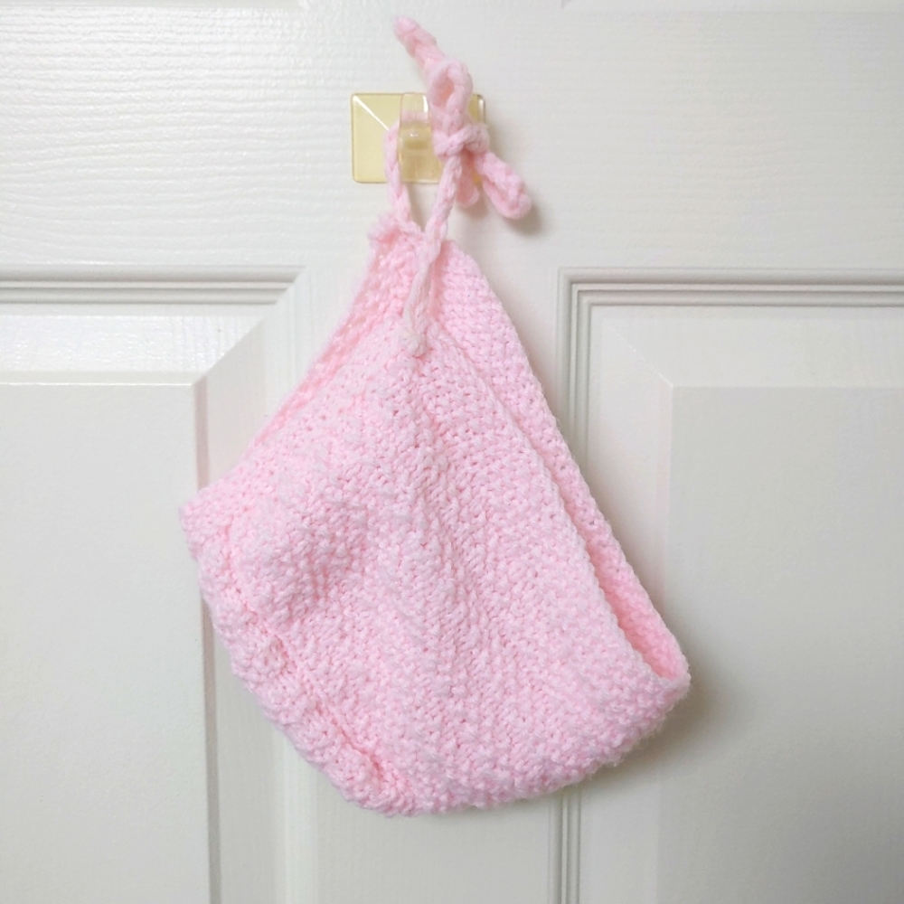 Pink Knit Winter Bonnet